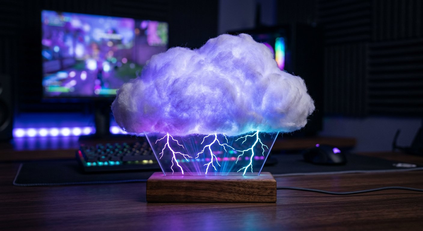 Lampe Nuage Orage RGB + Enceinte